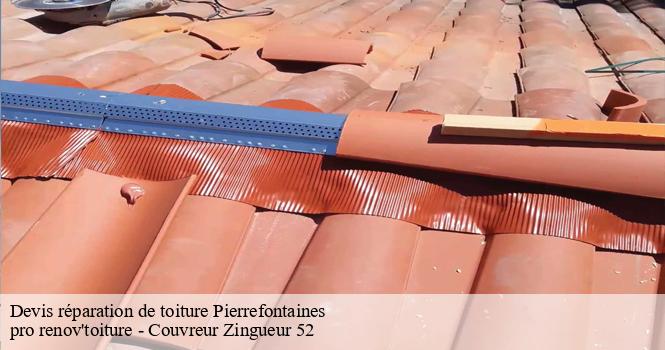 Devis réparation de toiture pierrefontaines-52160 pro renov'toiture - Couvreur Zingueur 52