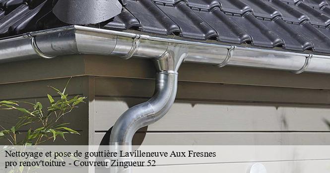 Nettoyage et pose de gouttière lavilleneuve-aux-fresnes-52330 pro renov'toiture - Couvreur Zingueur 52
